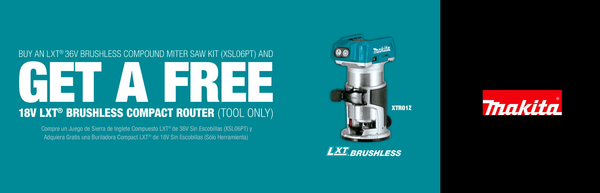 Makita: BUY AN LXT® 36V BRUSHLESS COMPOUND MITER SAW KIT